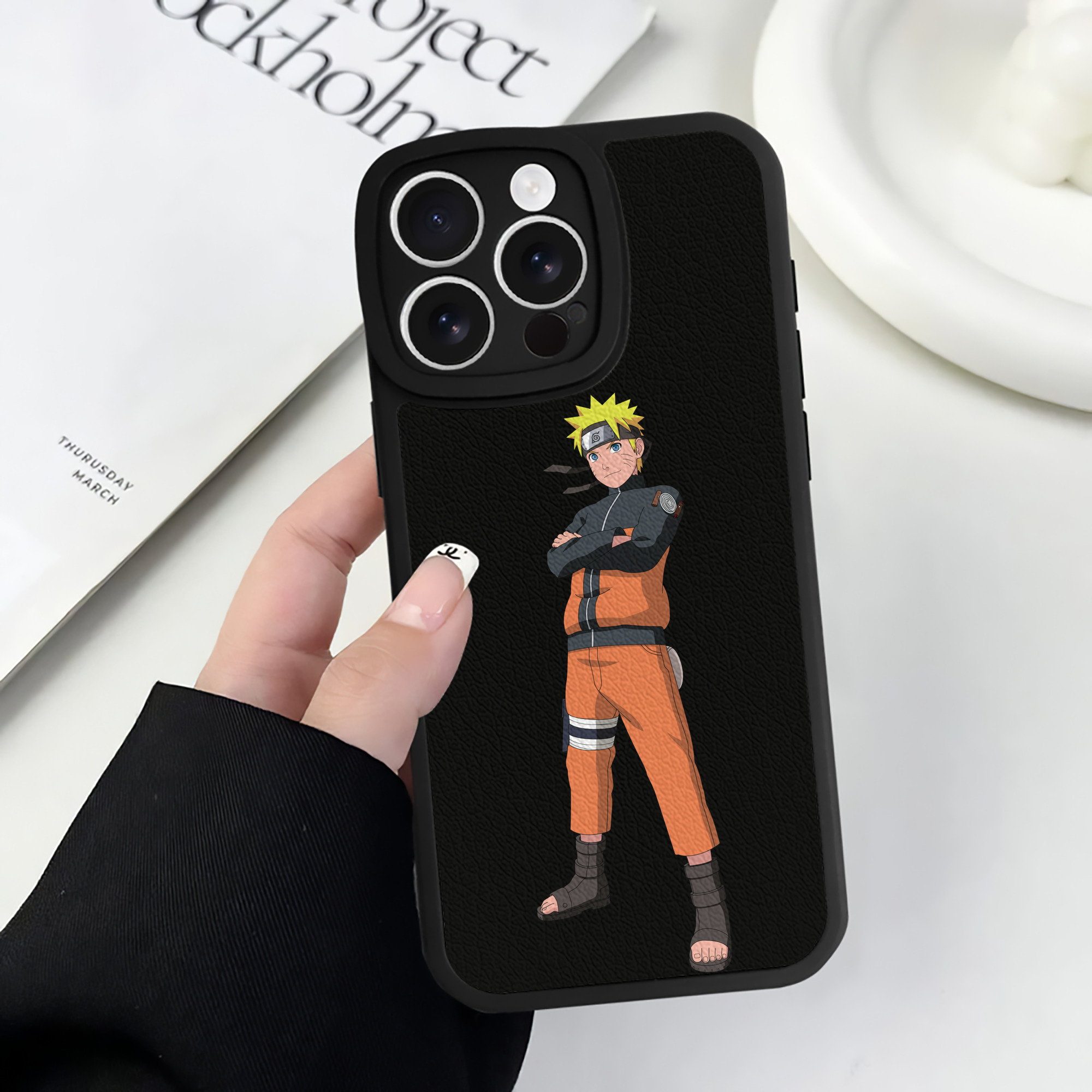（画像用） NARUTO -ナルト- うずまき ナルト Uzumaki Naruto 【iPhone 16シリーズ対応】シリコンスマホケース（レザー調） 材質：シリコン
